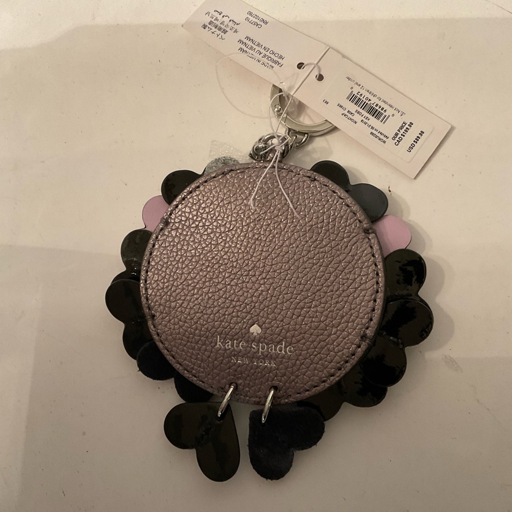 Kate Spade purple owl key chain - Picture 2 of 2